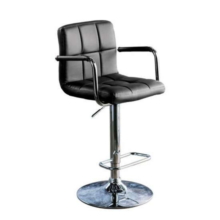 Furniture * | Wholesale Simple Relax Leatherette And Metal Bar Stool