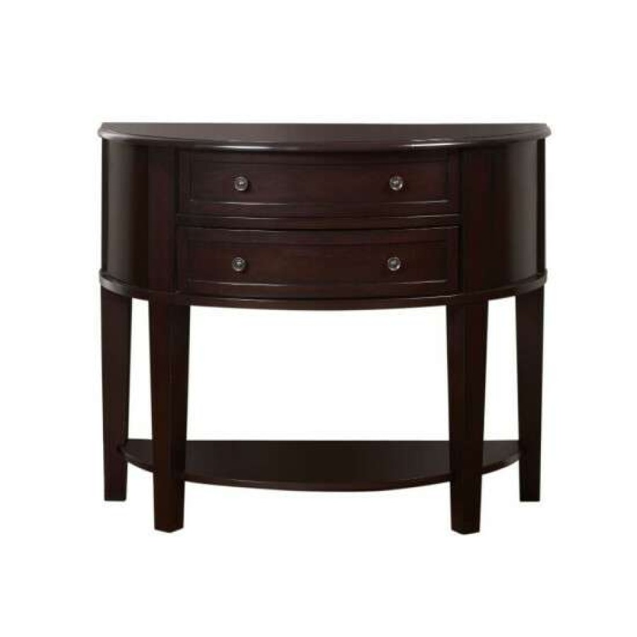 Furniture * | Flash Sale Simple Relax 2 Drawers Side Table With Open Shelf In Espresso