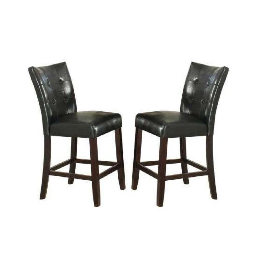 Furniture * | Top 10 Simple Relax Leather Upholstered High Dining Chair,Set Of 2