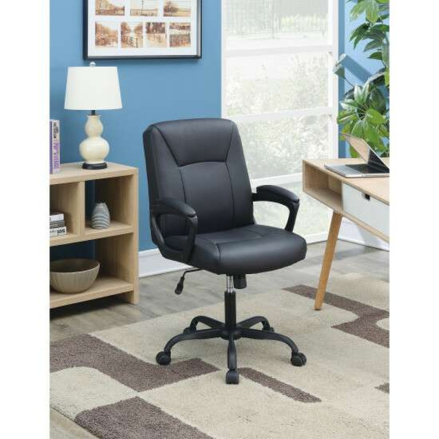 Furniture * | Hot Sale Simple Relax Adjustable Height Office Chair With Padded Armrests