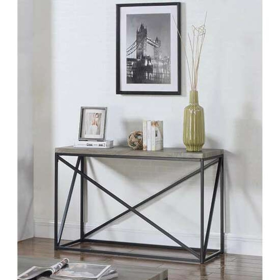 Furniture * | Outlet Simple Relax Rectangular Sofa Table In Sonoma Grey