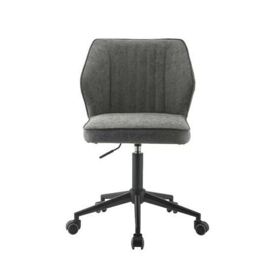 Furniture * | Cheap Simple Relax Upholstered Adjustable Office Chair In Vintage Gray