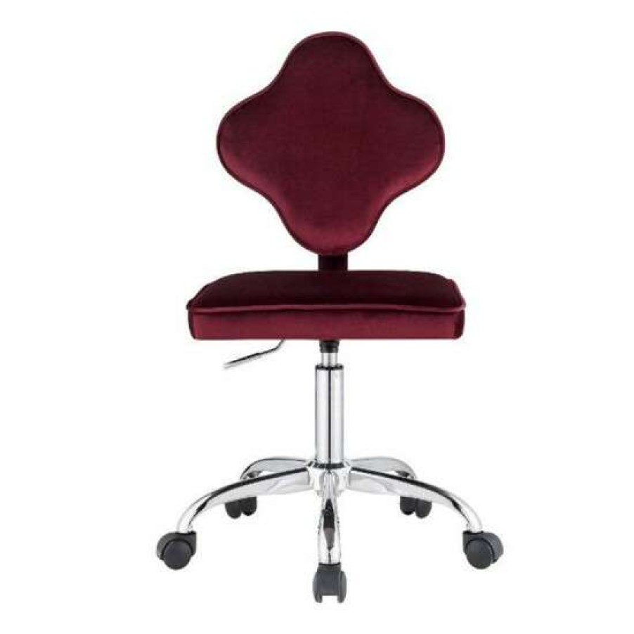 Furniture * | Coupon Simple Relax 360 Degree Swivel Upholstered Office Chair In Red