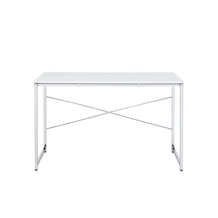 Furniture * | Cheapest Simple Relax Rectangular Writing Desk In White