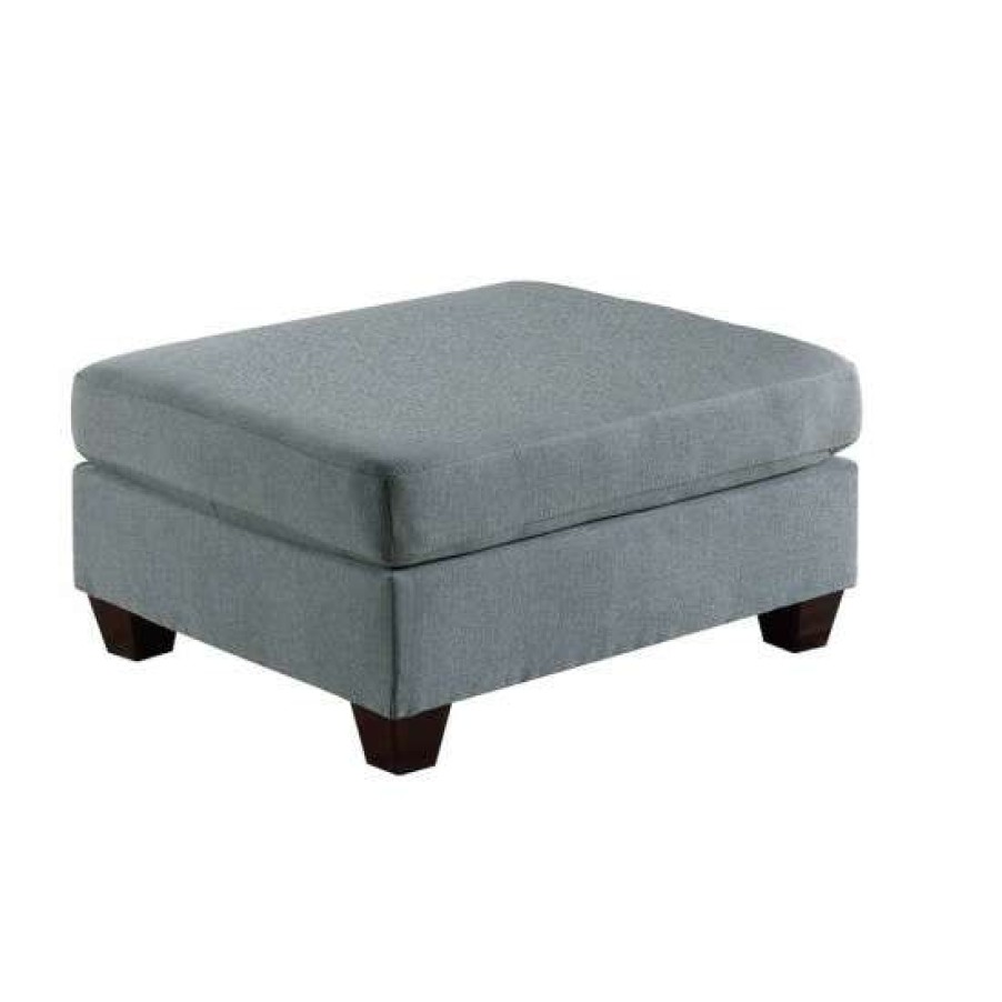 Furniture * | Cheap Simple Relax Linen-Like Fabric Upholstered Cocktail Ottoman