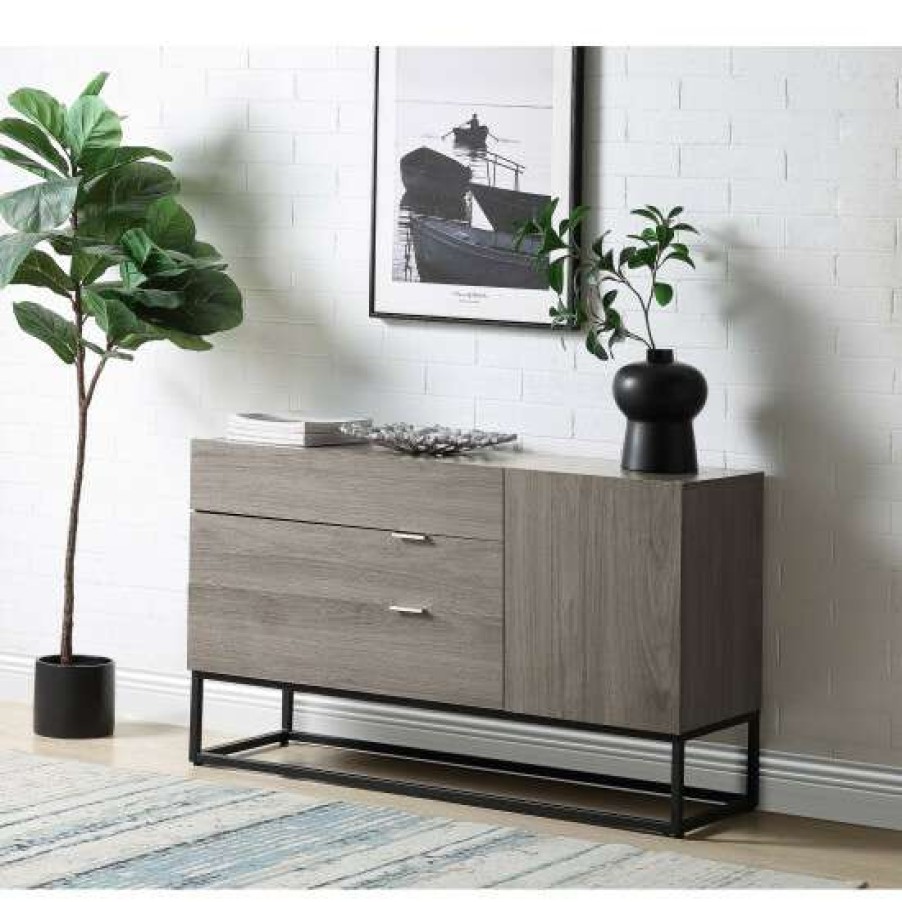 Furniture * | Best Pirce Simple Relax 1 Door And 3 Drawers Console Table