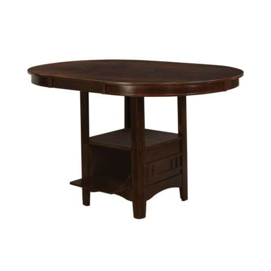 Furniture * | Wholesale Simple Relax Wood Counter Height Table In Warm Brown