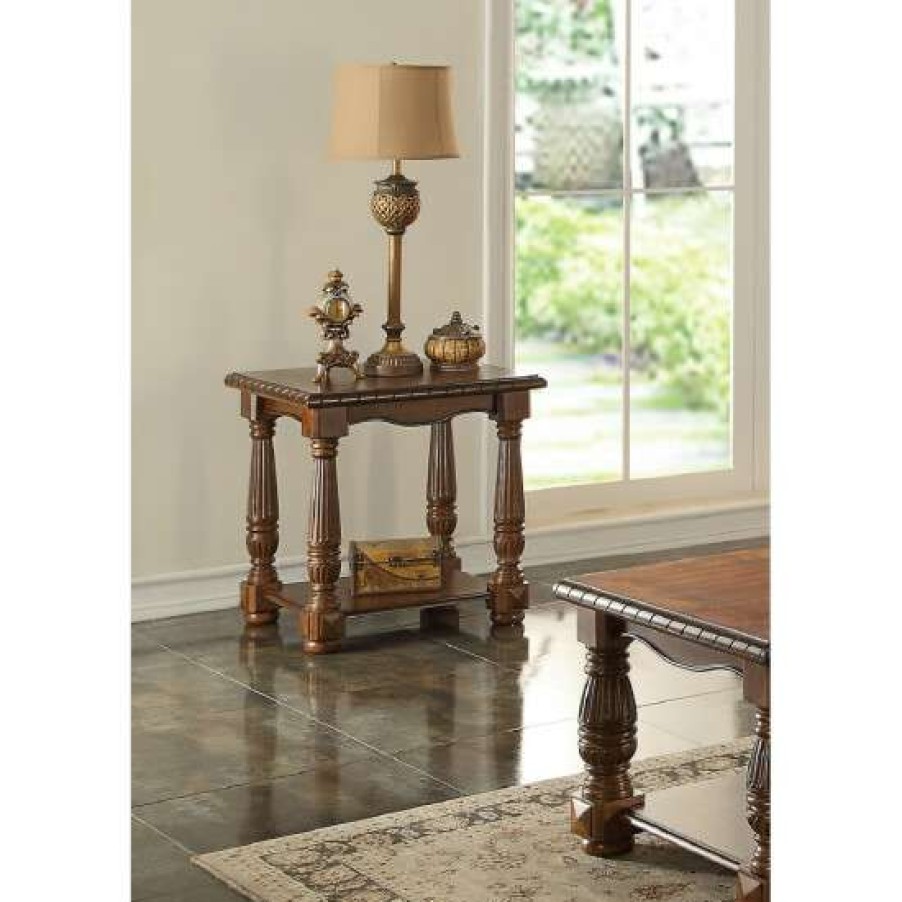 Furniture * | New Simple Relax Wooden Brown End Table