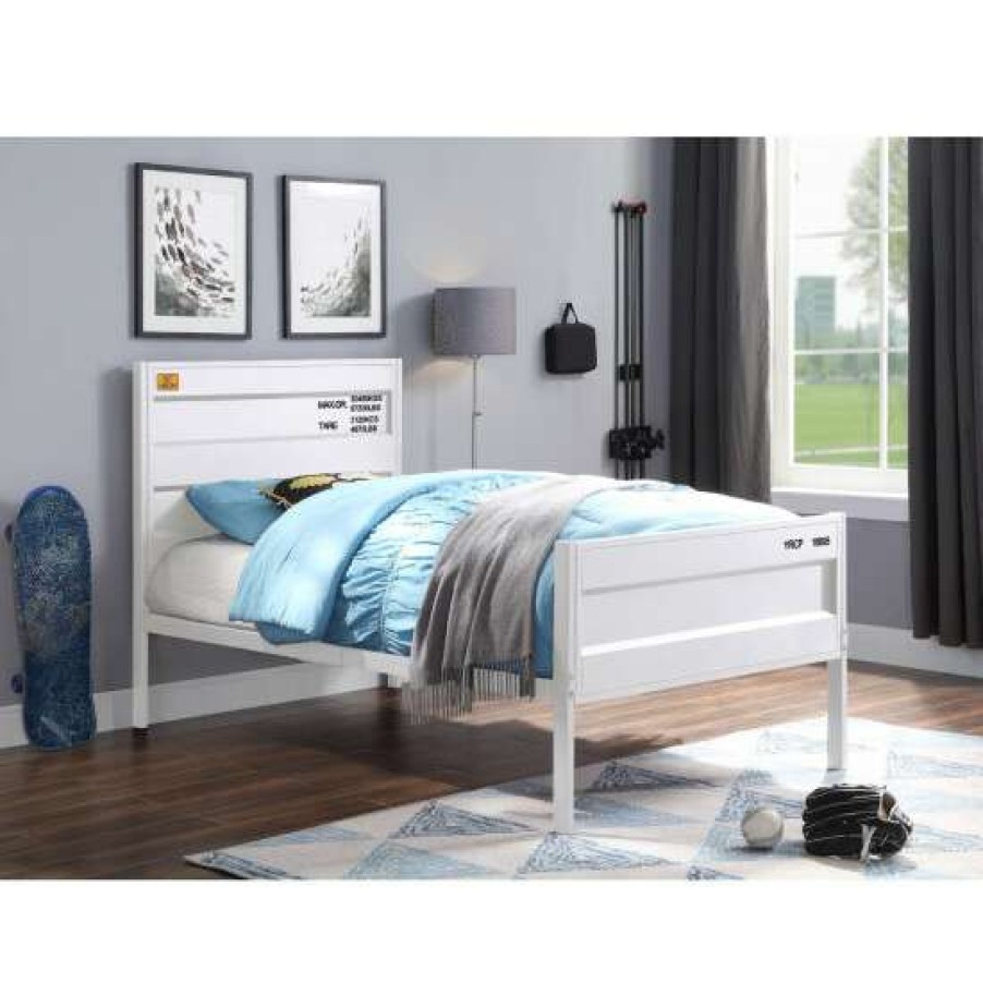 Furniture * | Top 10 Simple Relax Metal Frame Twin Panel Bed