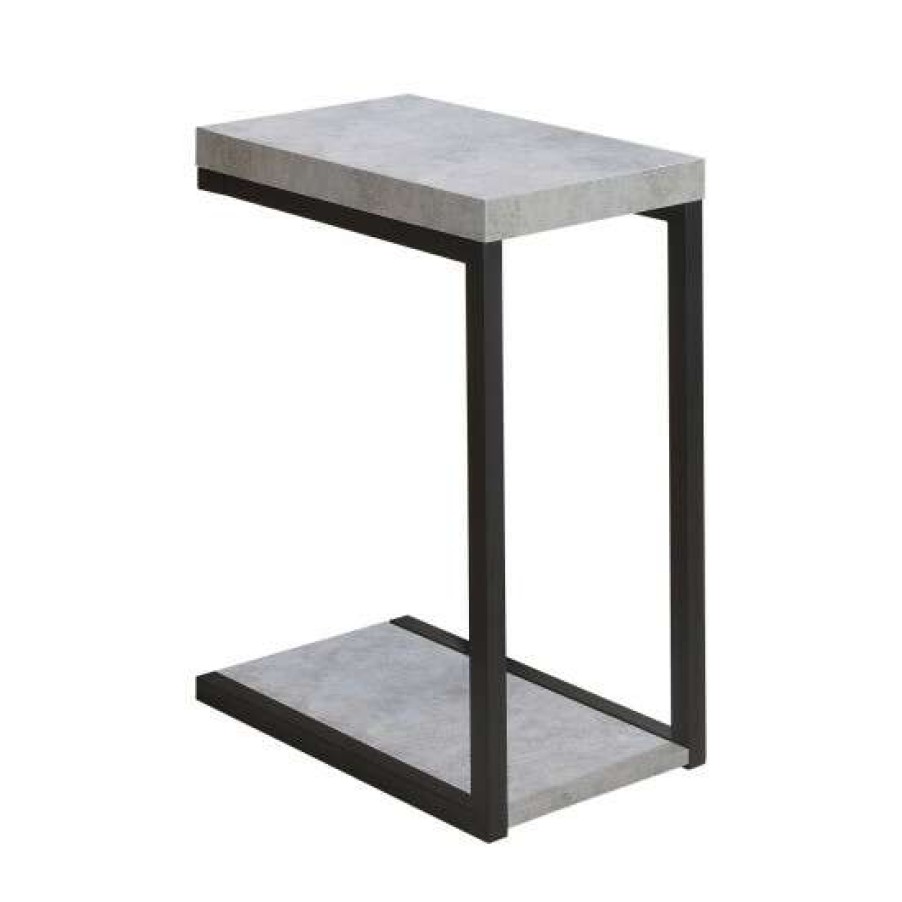 Furniture * | Top 10 Simple Relax Snack Table, Cement And Black