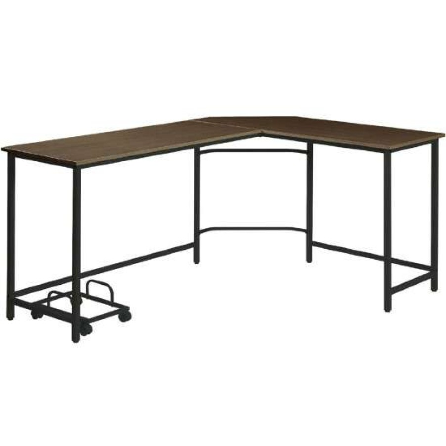 Furniture * | Deals Simple Relax Computer Desk In Black Finish