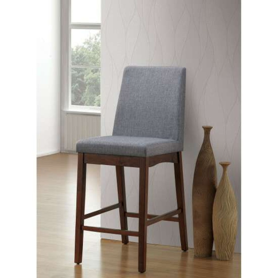 Furniture * | Cheap Simple Relax Set Of 2 Dining Side Chair In Brown Cherry And Gray