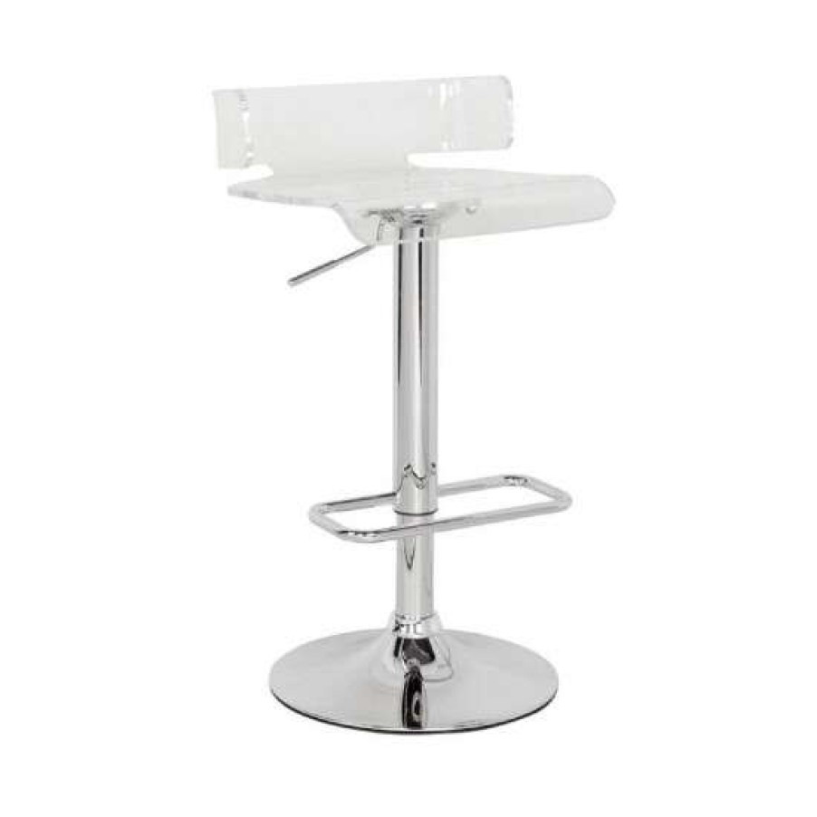 Furniture * | Cheapest Simple Relax Acrylic Adjustable Stool With Swivel Base