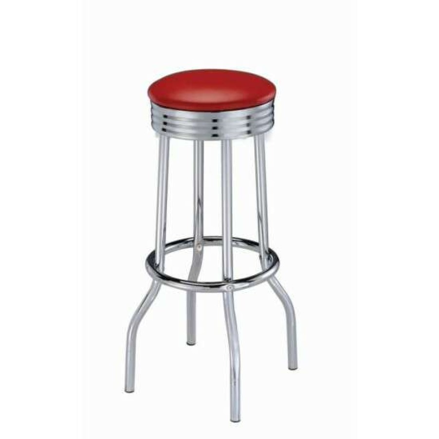 Furniture * | Best Sale Simple Relax Set Of 2 Swivel Bar Stool