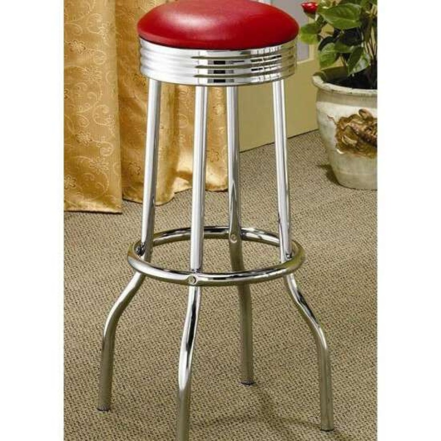 Furniture * | Best Sale Simple Relax Set Of 2 Swivel Bar Stool