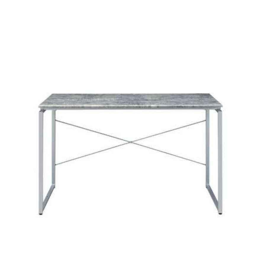 Furniture * | Flash Sale Simple Relax Rectangular Writing Desk In Faux Concrete