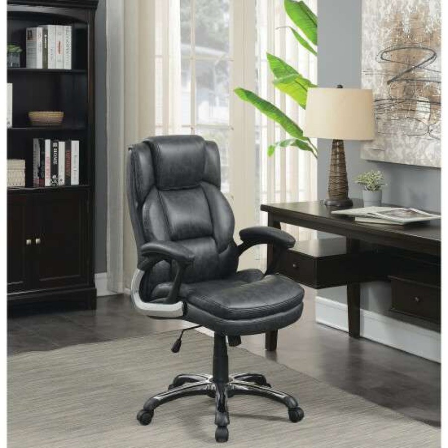 Furniture * | Flash Sale Simple Relax Adjustable Height Office Chair With Padded Arm,