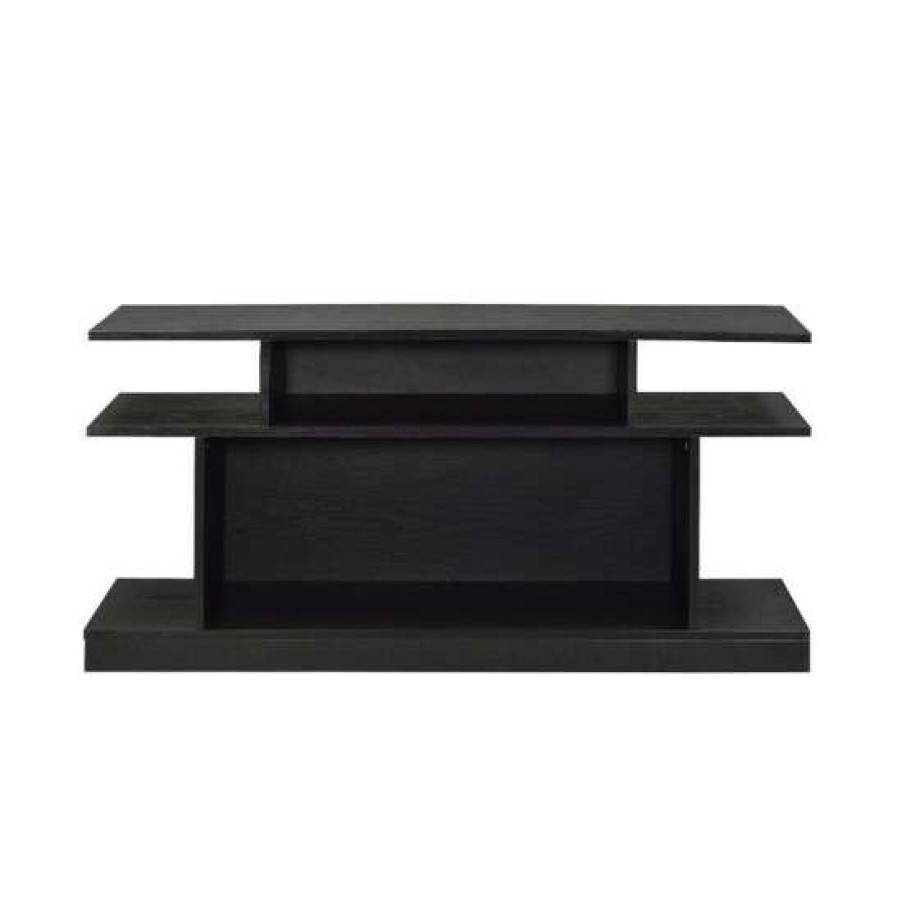 Furniture * | Discount Simple Relax Wooden Sofa Table In Black Finish