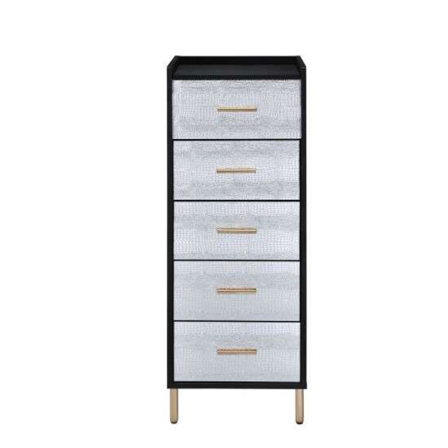 Furniture * | Flash Sale Simple Relax 5 Drawers Jewelry Armoire With Mirror