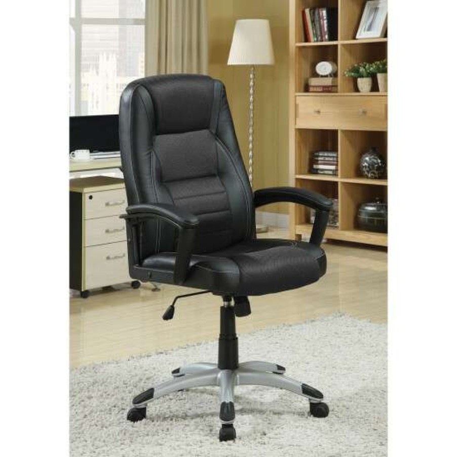 Furniture * | Wholesale Simple Relax Adjustable Height Office Chair In Black