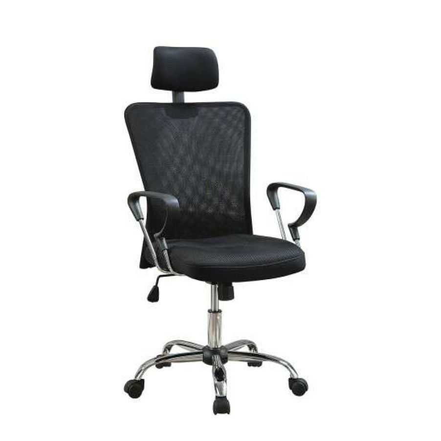 Furniture * | Best Sale Simple Relax Mesh Back Office Chair In Black