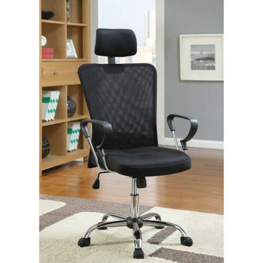 Furniture * | Best Sale Simple Relax Mesh Back Office Chair In Black