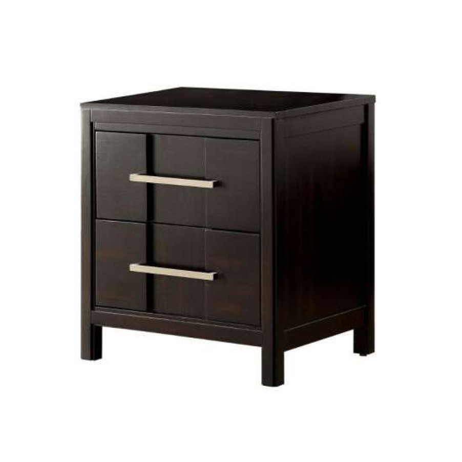 Furniture * | Best Reviews Of Simple Relax 2 Drawers Wooden Night Stand