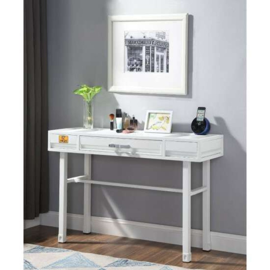 Furniture * | Brand New Simple Relax One Drawer Metal Frame Vanity Desk