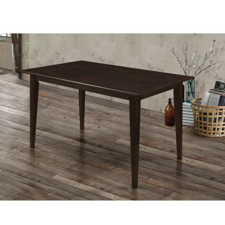 Furniture * | New Simple Relax Rectangular Dining Table In Cappuccino