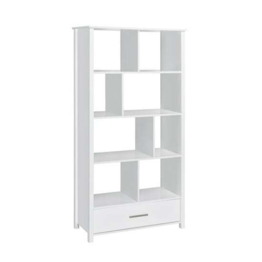 Furniture * | Brand New Simple Relax 8 Shelves And 1 Drawer Bookcase