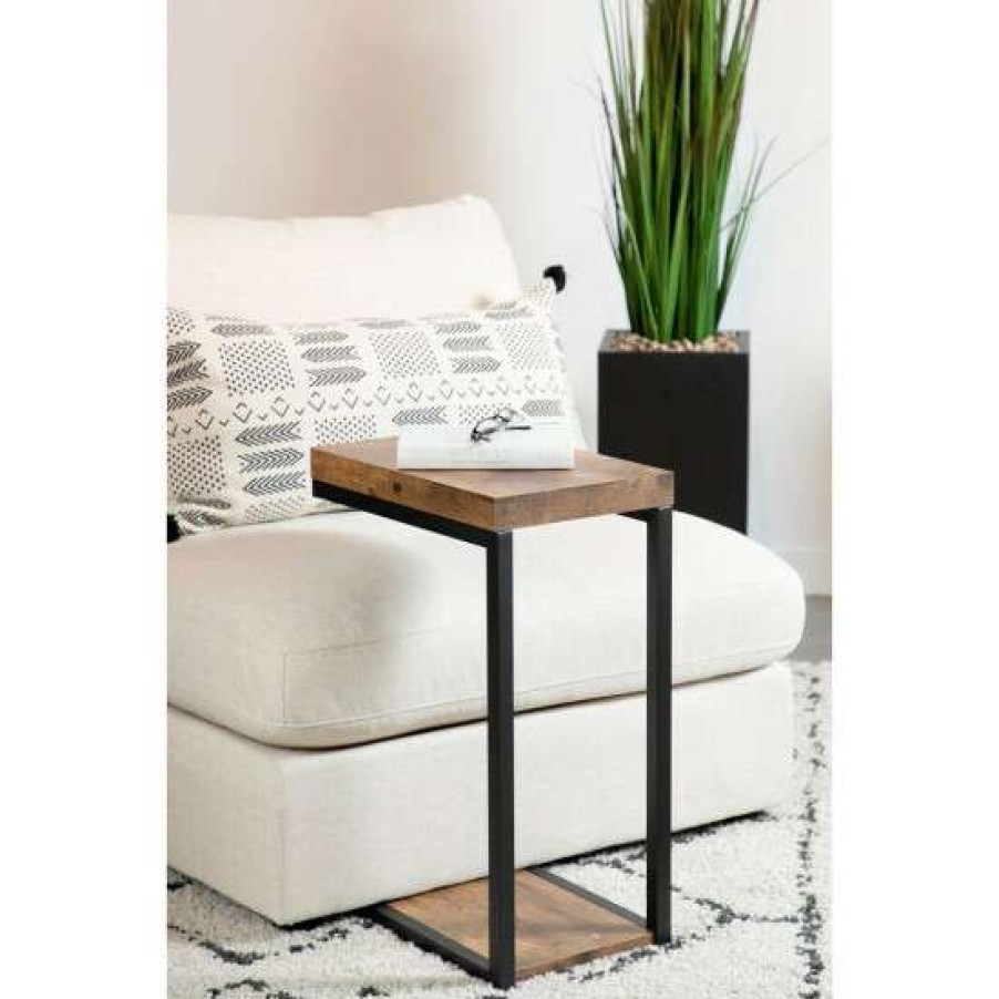 Furniture * | Best Sale Simple Relax C-Shape Snack Table With Shelf