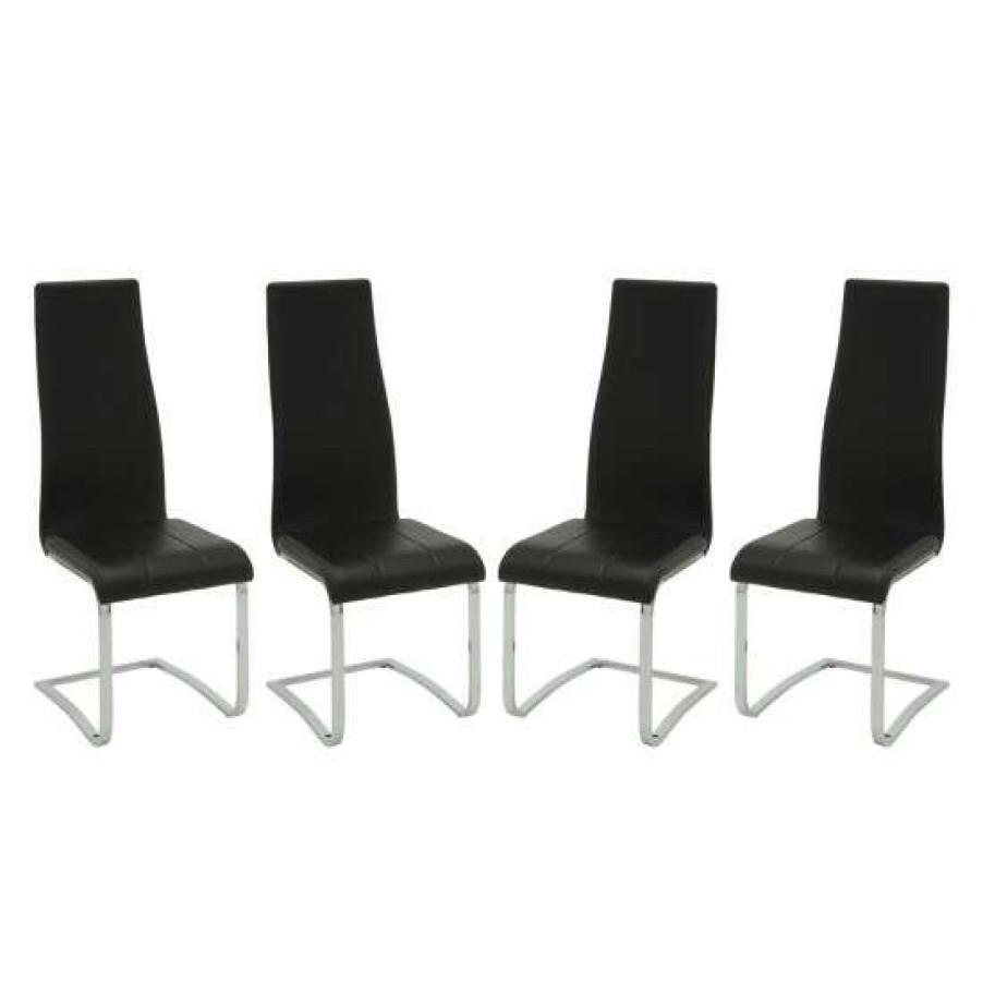 Furniture * | Best Sale Simple Relax Set Of 4 Side Chairs In Finish