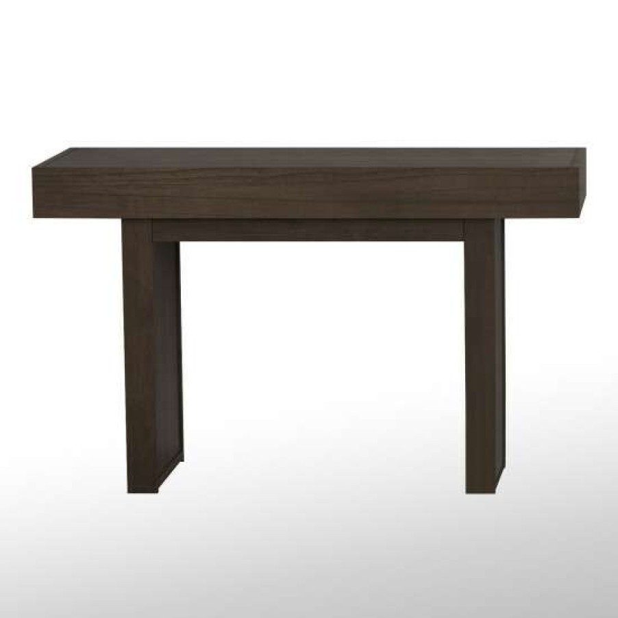 Furniture * | Promo Simple Relax Rectangle Sofa Table With Hidden Storage In Wheat Brown