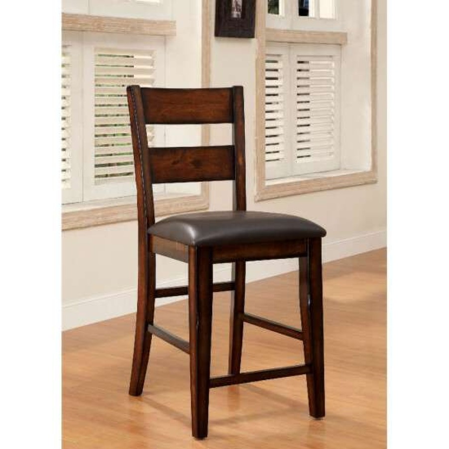 Furniture * | Deals Simple Relax Set Of 2 Dining Chair In Dark Cherry