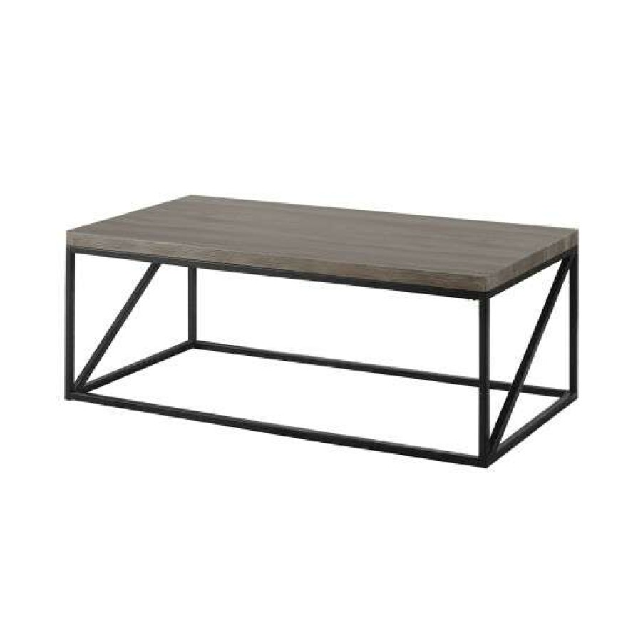 Furniture * | Discount Simple Relax Rectangular Coffee Table In Sonoma Grey