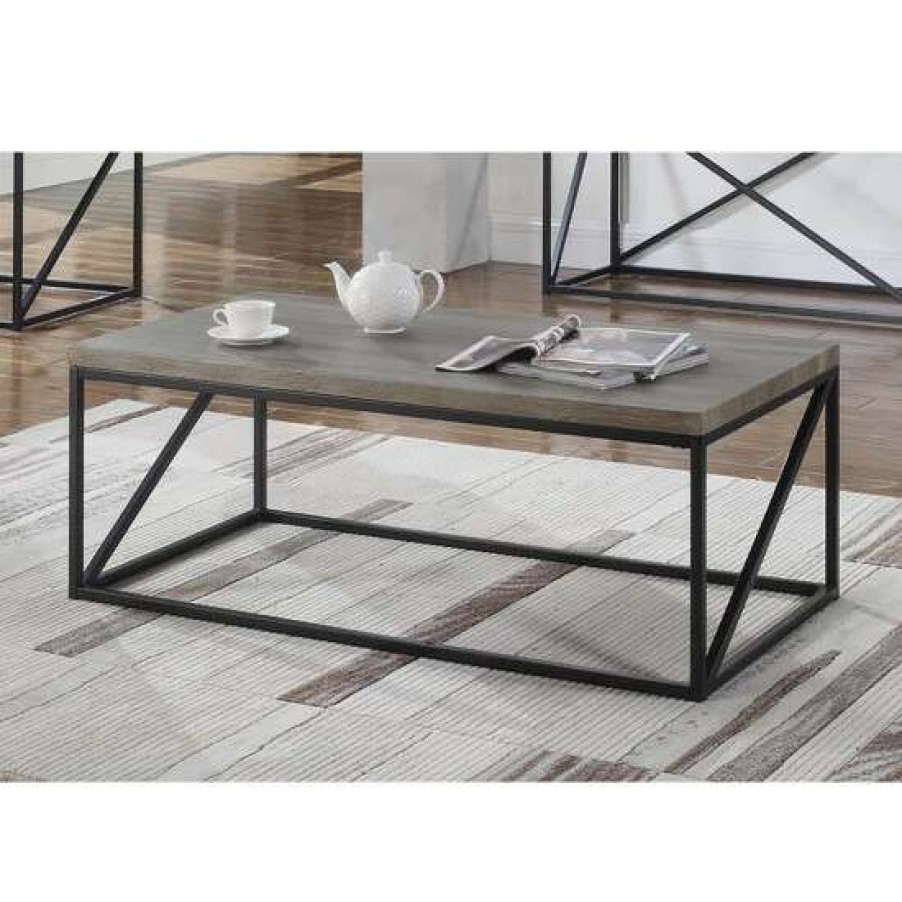 Furniture * | Discount Simple Relax Rectangular Coffee Table In Sonoma Grey