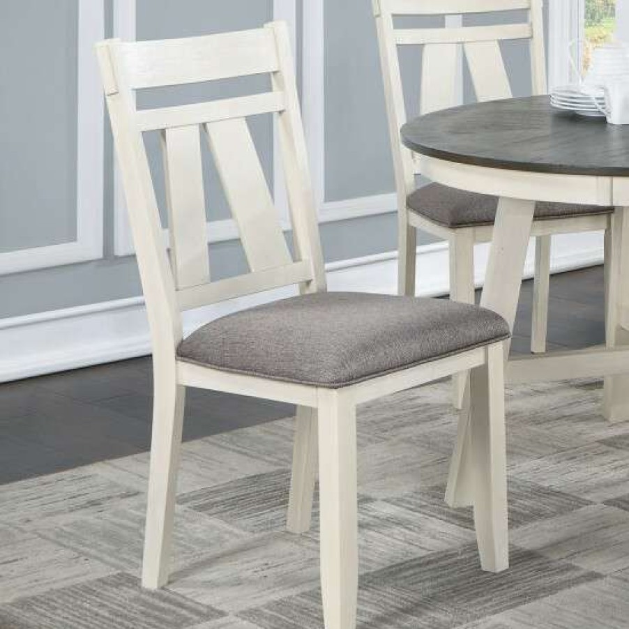 Furniture * | Best Pirce Simple Relax Set Of 2 Dining Chair With Slat Back