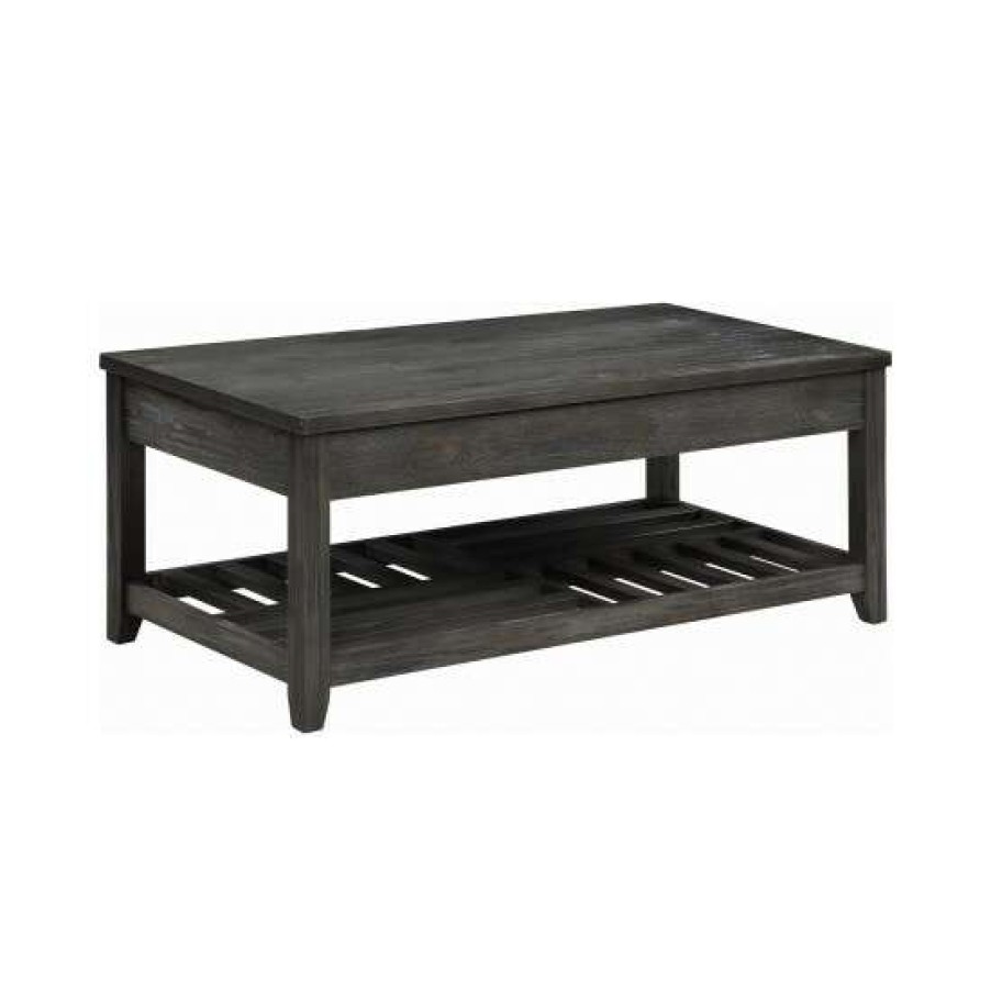 Furniture * | Buy Simple Relax Lift Top Coffee Table With Storage In Grey