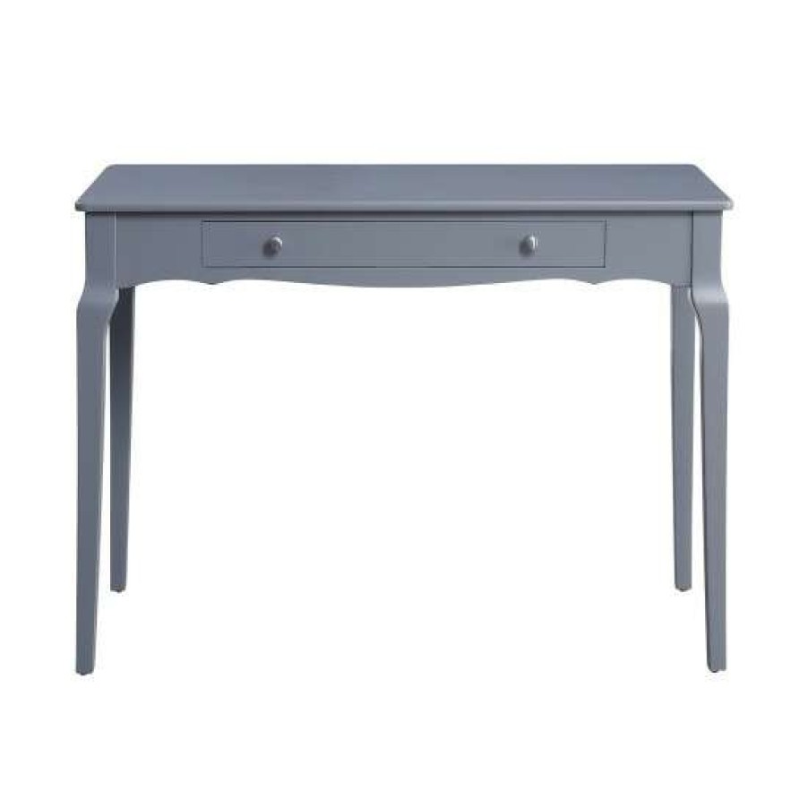 Furniture * | Deals Simple Relax 1 Drawer Wood Console Table In Gray Finish Red