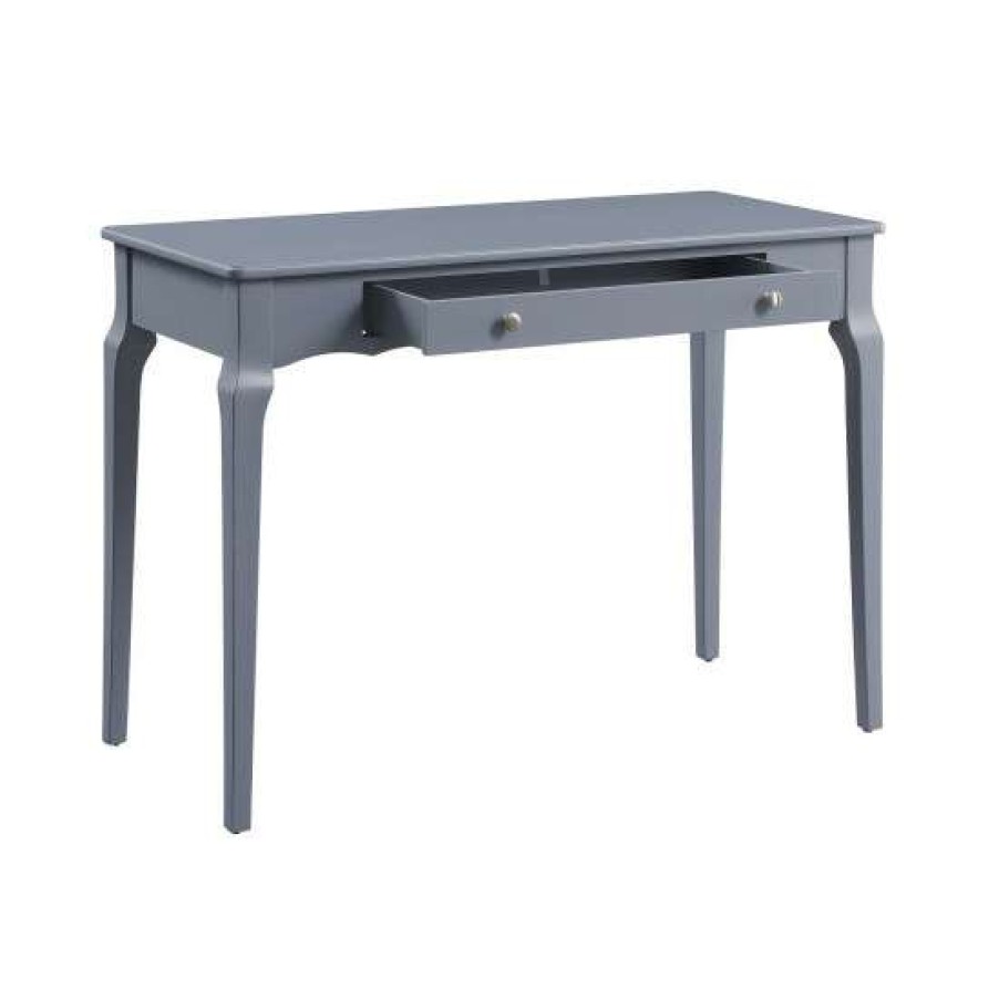 Furniture * | Deals Simple Relax 1 Drawer Wood Console Table In Gray Finish Red