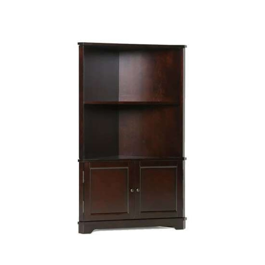 Furniture * | Outlet Simple Relax Wooden 3 Tier Bookshelf With Cabinet