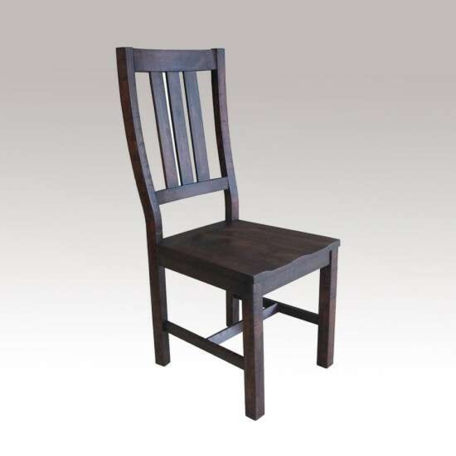 Furniture * | Discount Simple Relax Set Of 2 Wood Dining Side Chair In Vintage Java