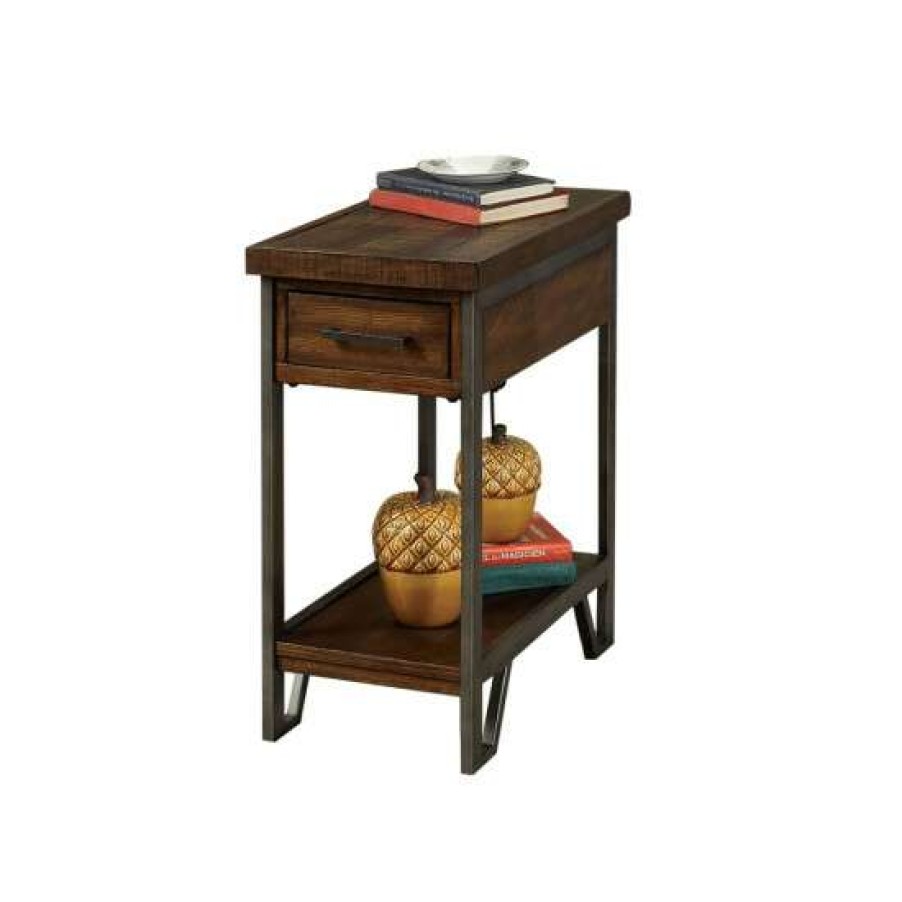 Furniture * | Budget Simple Relax Side Table With Drawer In Oak