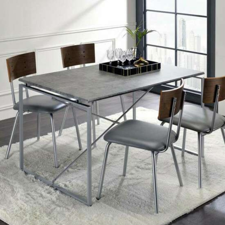 Furniture * | Outlet Simple Relax Rectangular Dining Table In Finish