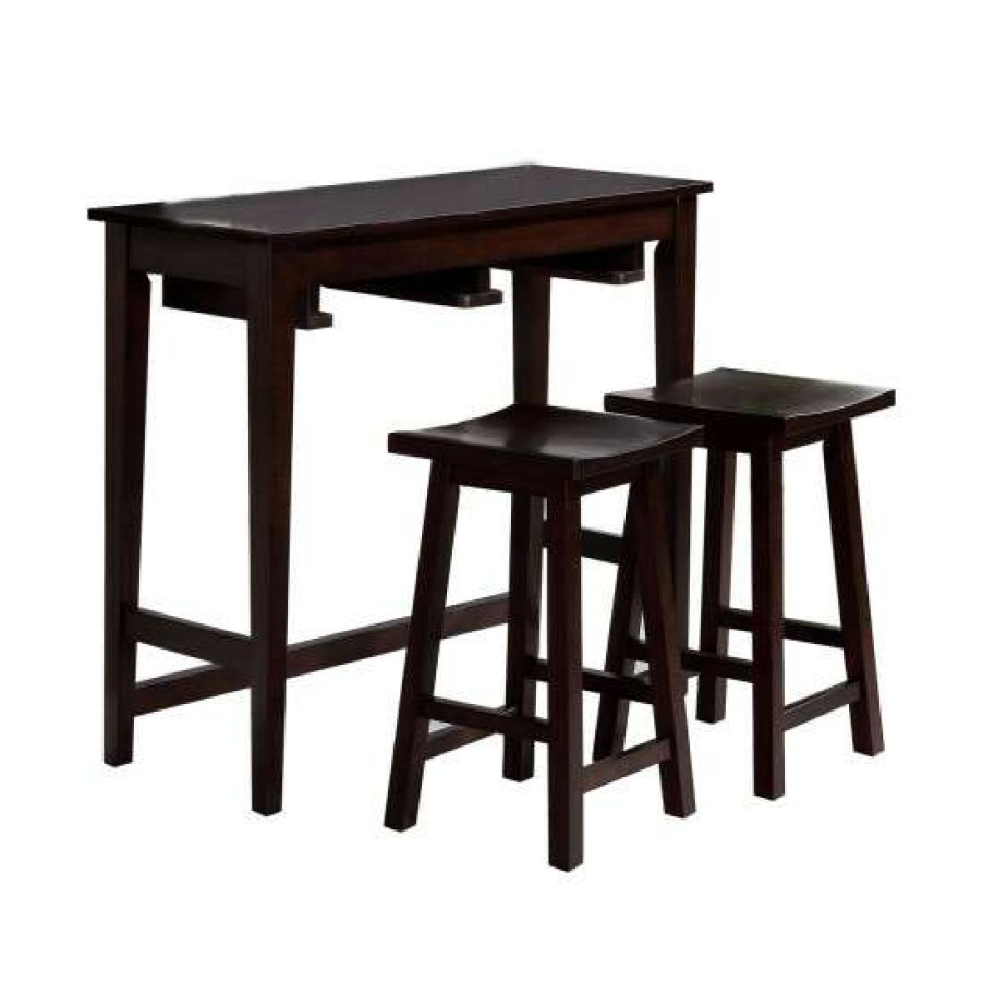 Furniture * | Budget Simple Relax 3 Piece Bar Table Set With Two Stools