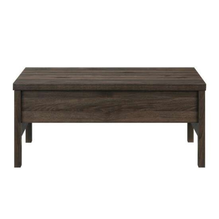 Furniture * | Coupon Simple Relax Coffee Table With Lift Top In Walnut Finish