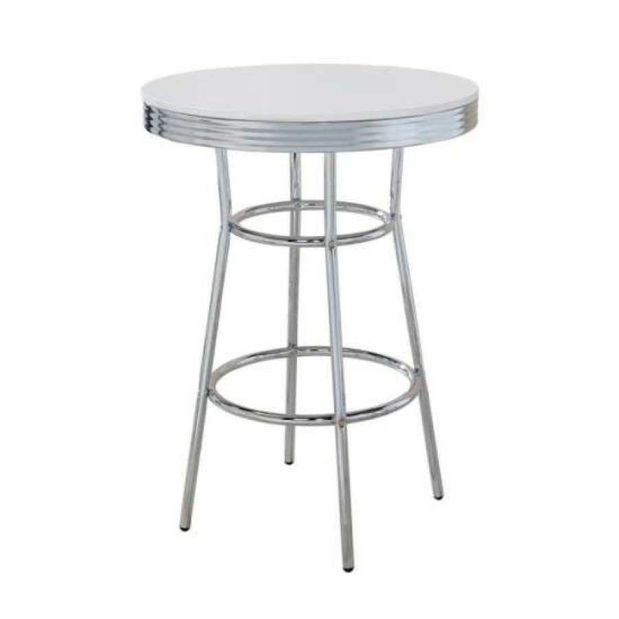 Furniture * | Promo Simple Relax 30-Inch Round Bar Table