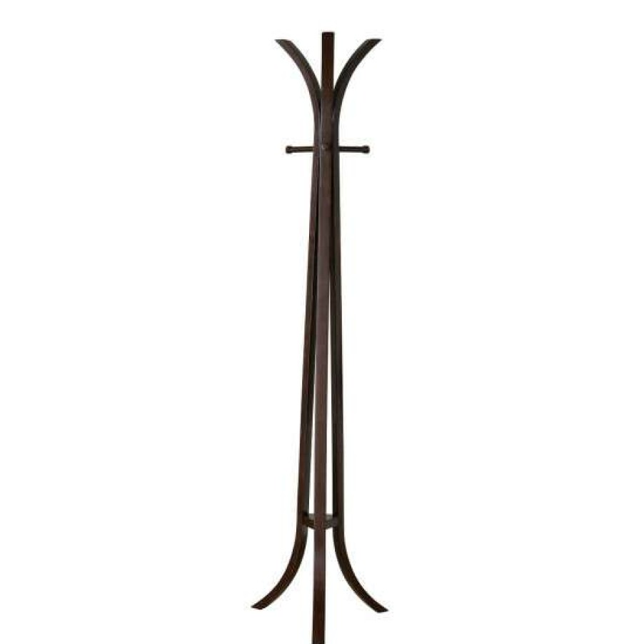 Home Improvement * | Hot Sale Simple Relax Coat Rack With 6 Hooks In Cappuccino