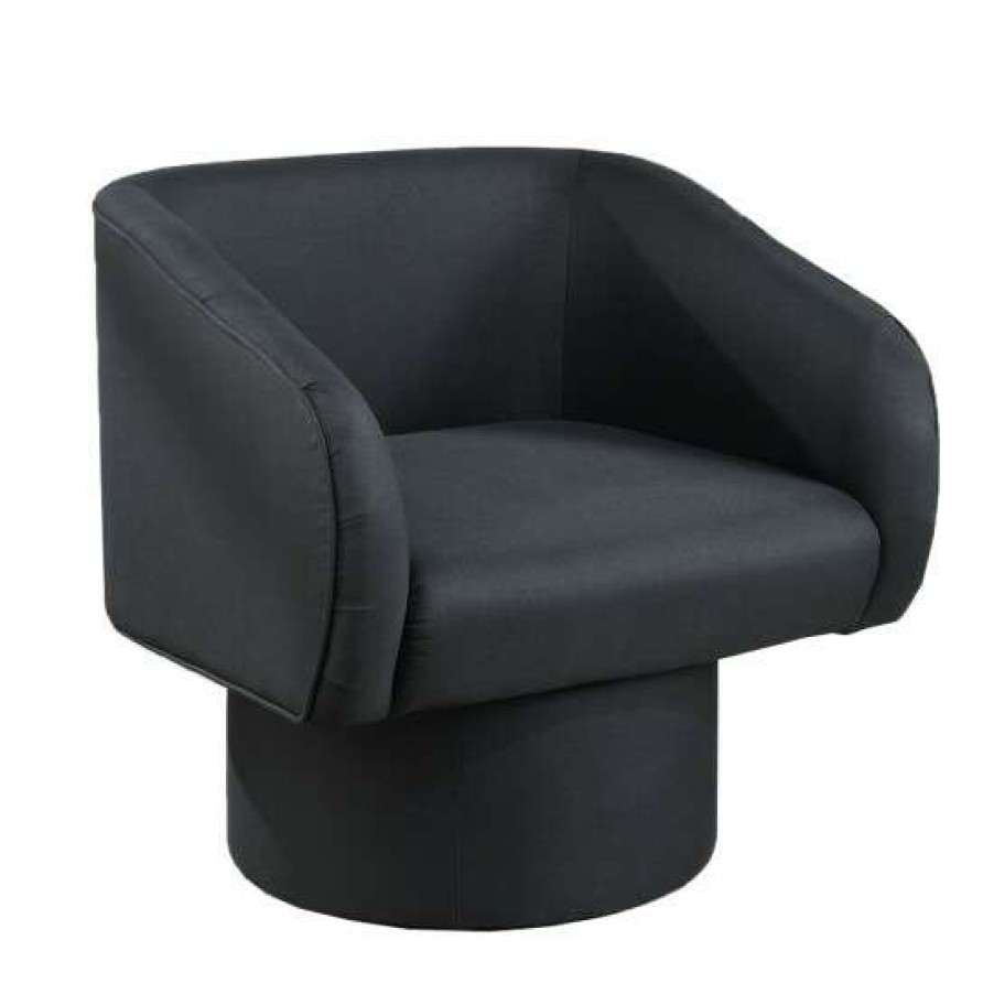 Furniture * | Buy Simple Relax Swivel Accent Chair With Round Base