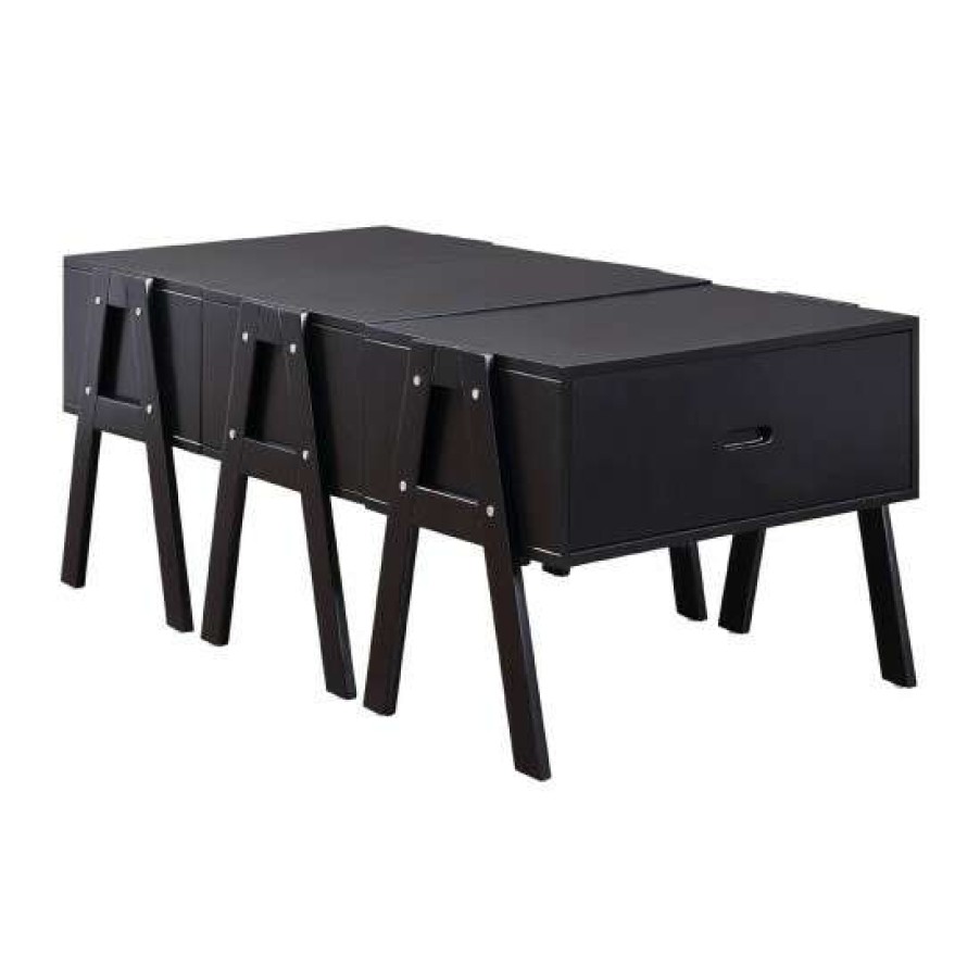 Furniture * | Promo Simple Relax Rectangular Convertible Coffee Table In Finish